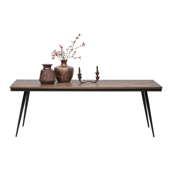 Rhombic Eettafel 220x90cm Hout/metaal