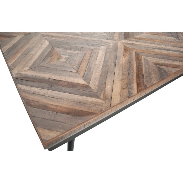 Rhombic Eettafel 220x90cm Hout/metaal