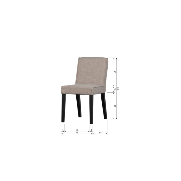 Tessel Eetkamerstoel Boucle Zand
