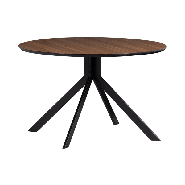 Bruno Eettafel Rond Mdf Walnoot Ø120cm