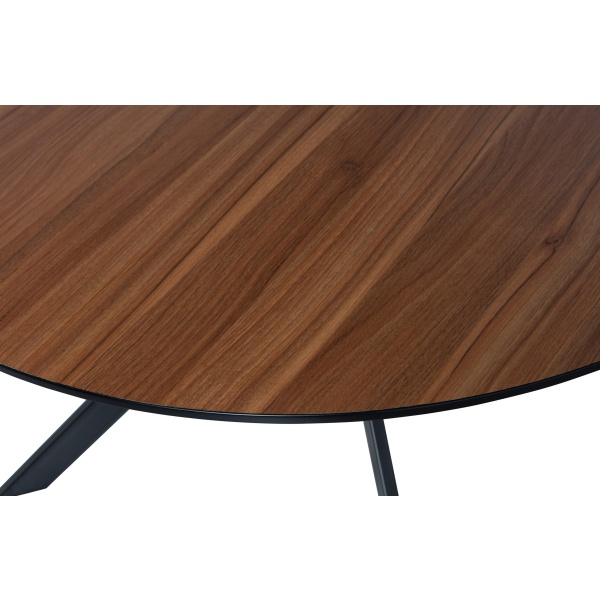 Bruno Eettafel Rond Mdf Walnoot Ø120cm