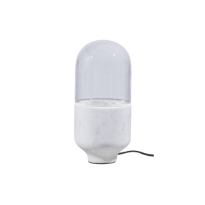 Asel Tafellamp Marmer Glas Off White