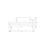 Rodeo Daybed Right Velvet Roest