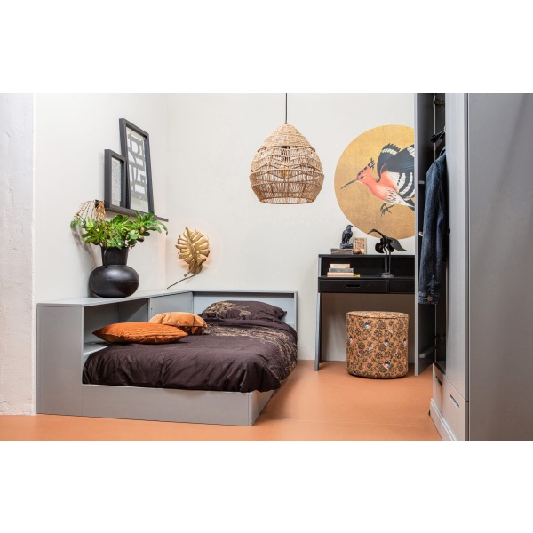 Connect Hoekbed Grenen Betongrijs [fsc]