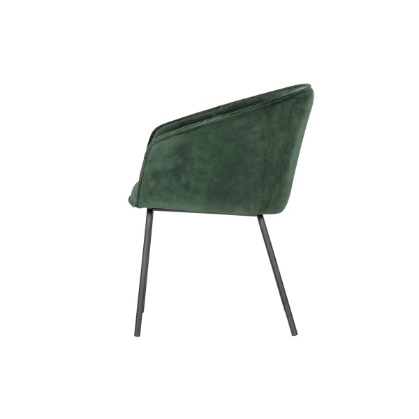 Set V 2 - Sien Eetkamerstoel Fluweel Warm Groen