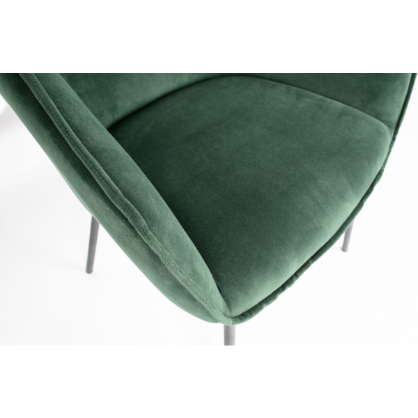 Set V 2 - Sien Eetkamerstoel Fluweel Warm Groen