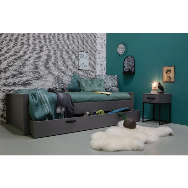 Morris Bed Grenen Leem 90x200cm Excl Lattenbodem [fsc]