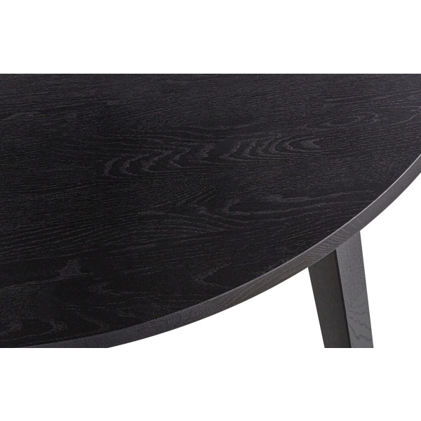 Lange Jan Uitschuifbare Eettafel Rond Eiken Blacknight [fsc]