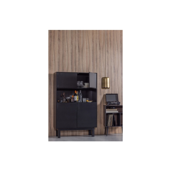 Safa Hanglamp Verticaal Metaal Glas Brass