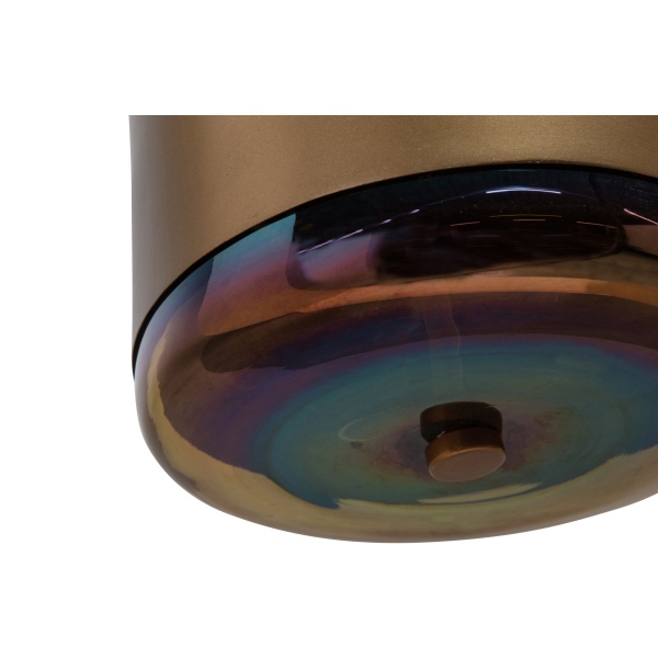 Safa Hanglamp Verticaal Metaal Glas Brass