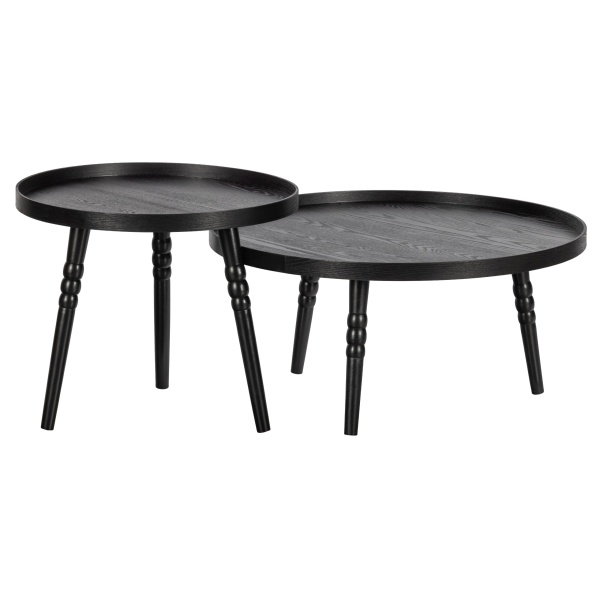 Ponto Bijzettafel Hout Zwart 36xØ75