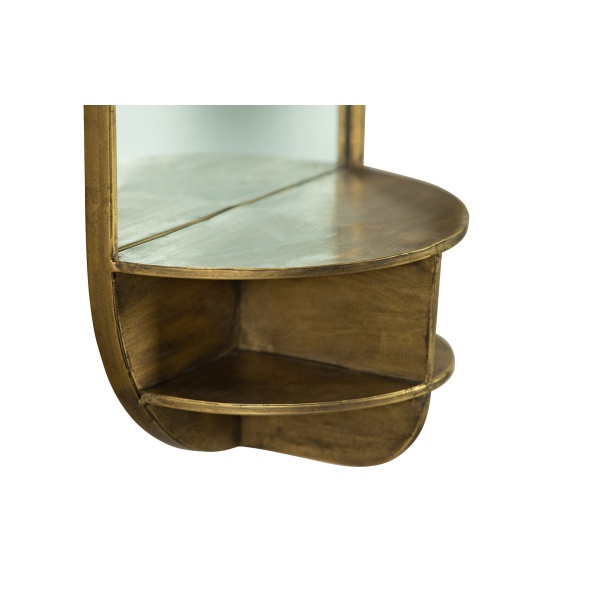 Look A Like Spiegel Met Planchet Antique Brass
