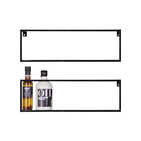 Set V 2 - Meert Wandplank Zwart 50cm