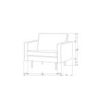 Rodeo Fauteuil Velvet Taupe