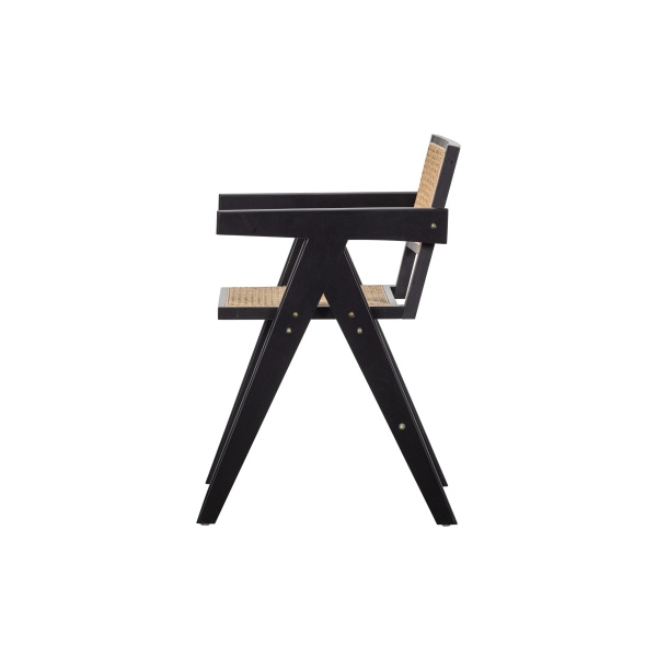 Gunn Eetkamerstoel Rattan / Hout Zwart