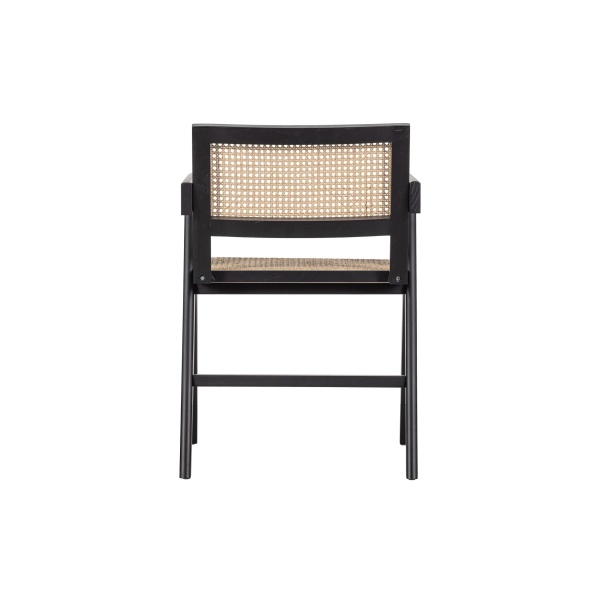 Gunn Eetkamerstoel Rattan / Hout Zwart