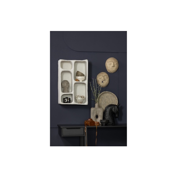 Set V 2 - Mycene Wanddeco Papier Mache Bruin Melange
