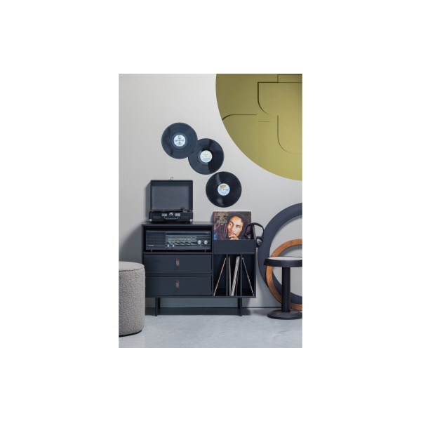 Jackson Platenkast Grenen Zwart [fsc]