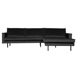 Rodeo Chaise Longue Rechts Velvet Antraciet