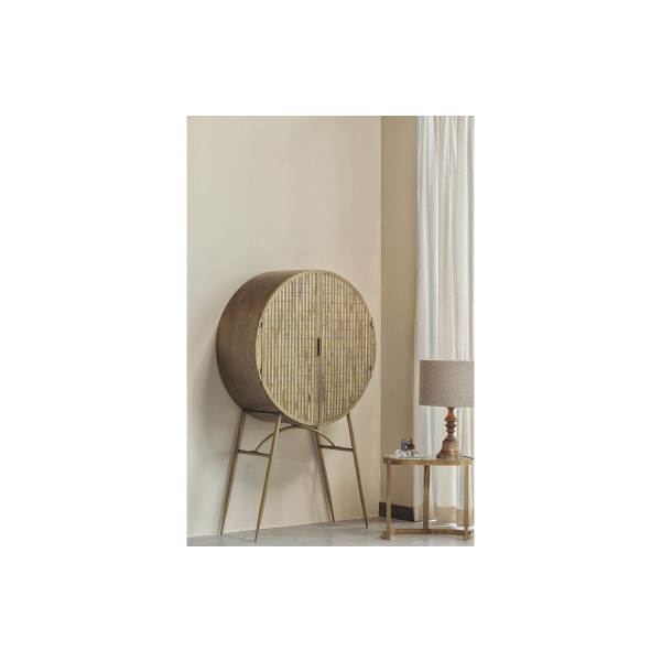 Ohm Voet Tafellamp Antique Brass