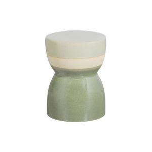 Glazed Bijzettafel Ceramic Jade 43xØ33cm