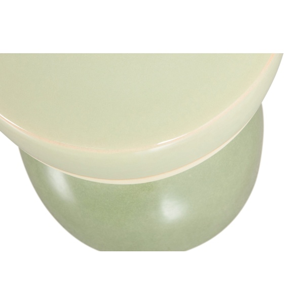Glazed Bijzettafel Ceramic Jade 43xØ33cm