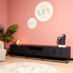 Tv meubel Denver Black 240 cm Mangohout