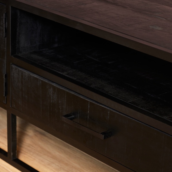 Tv meubel Denver Black 240 cm Mangohout