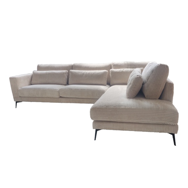 Hoekbank Roberto Ribstof Beige