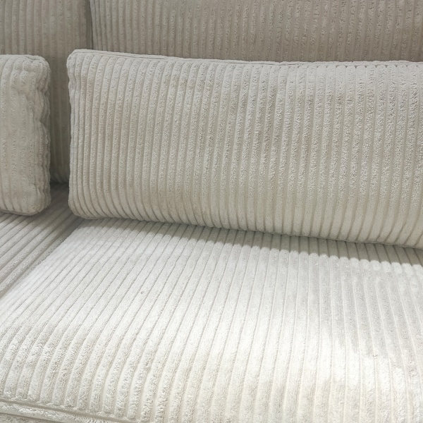 Hoekbank Roberto Ribstof Beige