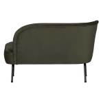 Vogue Lounge Fauteuil Links Fluweel Onyx