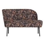 Vogue Lounge Fauteuil Links Fluweel Bouquet Zwart