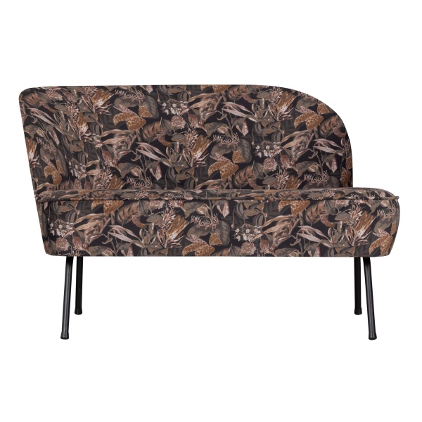 Vogue Lounge Fauteuil Links Fluweel Bouquet Zwart