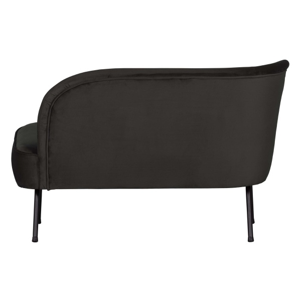 Vogue Lounge Fauteuil Links Fluweel Zwart