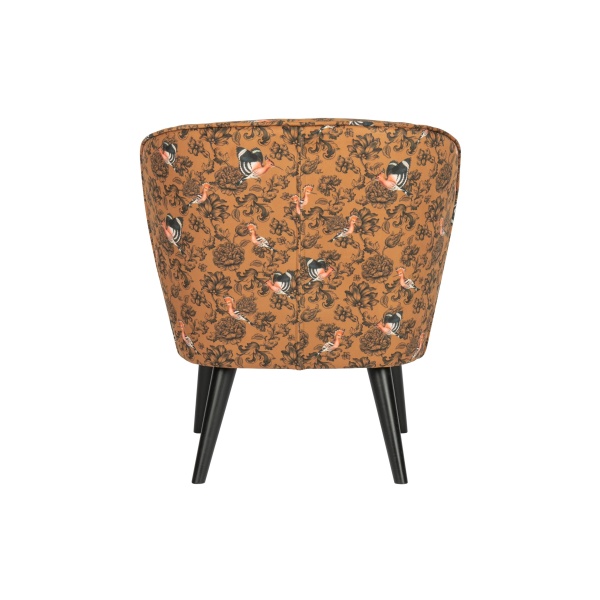 Sara Fauteuil Fluweel Fenix Print