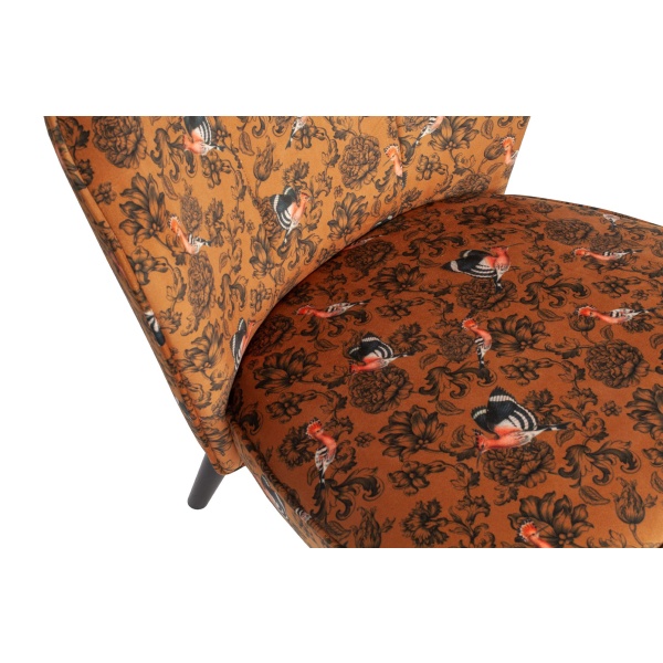 Sara Fauteuil Fluweel Fenix Print