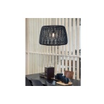 Moza Hanglamp Bamboe Zwart 70x70cm