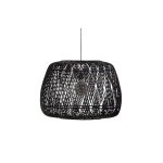 Moza Hanglamp Bamboe Zwart 70x70cm
