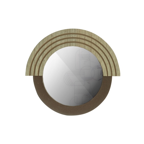 Hailey Spiegel Rond 29cm Naturel