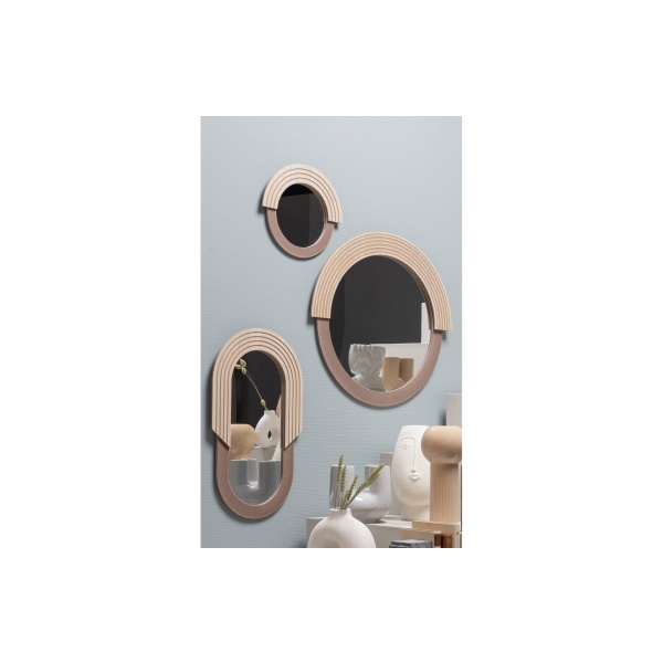 Hailey Spiegel Rond 29cm Naturel