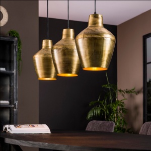 Hanglamp 3L casablanca / Oud goud