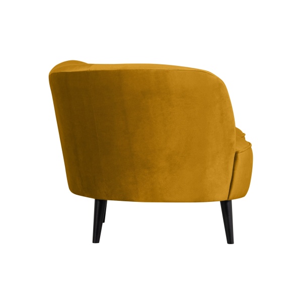 Sara Lounge Fauteuil Links Fluweel Oker