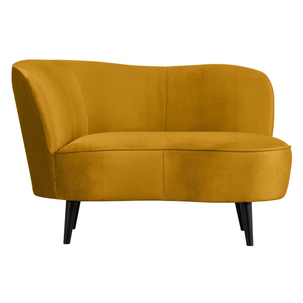 Sara Lounge Fauteuil Links Fluweel Oker