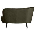 Sara Lounge Fauteuil Links Fluweel Warm Groen
