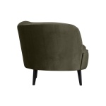 Sara Lounge Fauteuil Links Fluweel Warm Groen