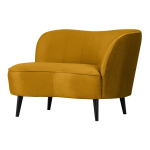 Sara Lounge Fauteuil Rechts Fluweel Oker