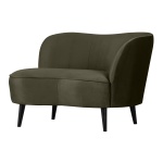 Sara Lounge Fauteuil Rechts Fluweel Warm Groen