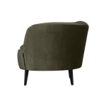 Sara Lounge Fauteuil Rechts Fluweel Warm Groen