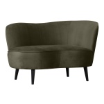 Sara Lounge Fauteuil Rechts Fluweel Warm Groen