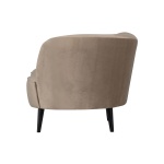Sara Lounge Fauteuil Rechts Fluweel Khaki